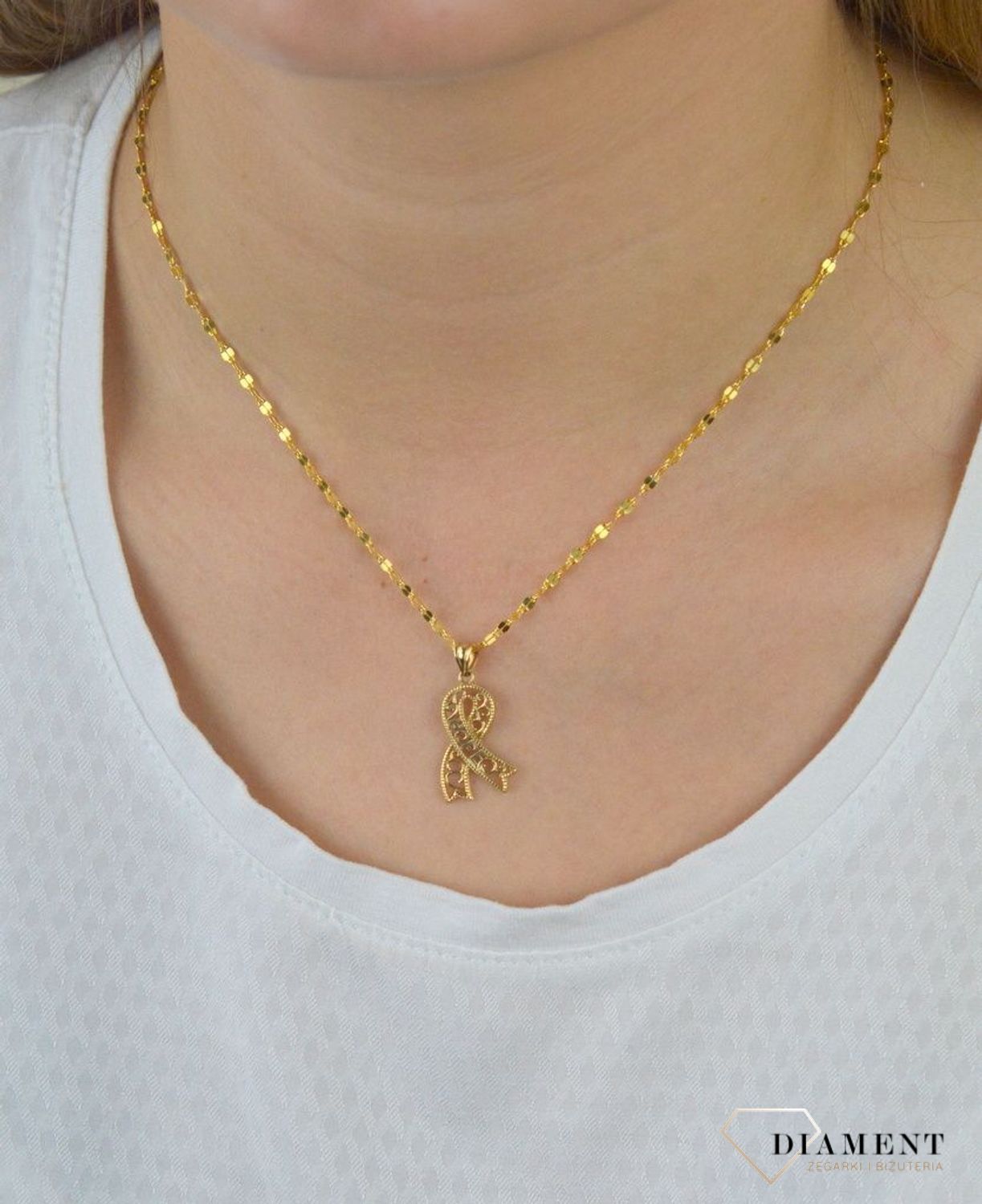 Łańcuszek blaszki srebrny pozłacany w kolorze złotym DIA-LAN-4972Z-925 2mm (1).jpg